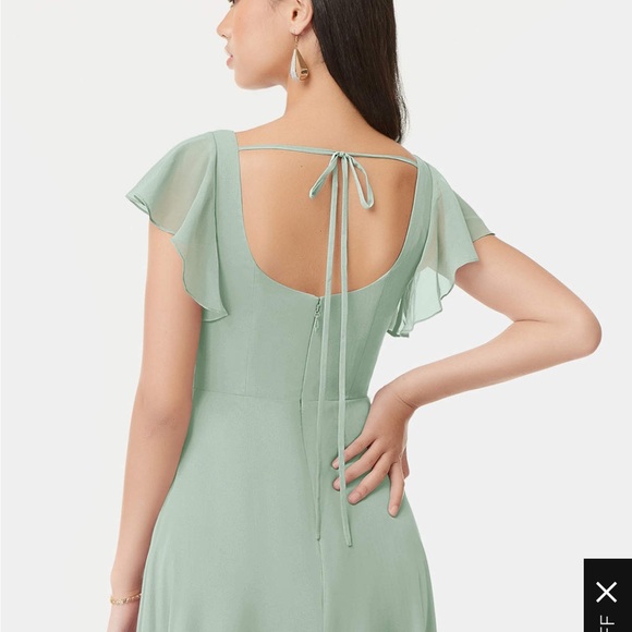 AZAZIE BONDI Agave Flowy Ruffled Chiffon Dress - Picture 5 of 13